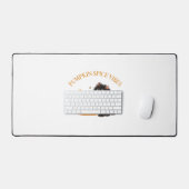 Pompoen Spice Vibes, Halloween, zwarte kat, pompoe Bureaumat (Keyboard & Muis)