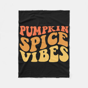 Pompoen Spice Vibes Retro Herfst Vibes 1 Fleece Deken