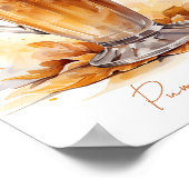 Pompoen Spice Waterverf Schilderij Kunst Poster (Hoek)