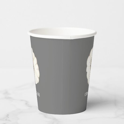 Pompoen Spice Waterverf Wit & Grijs Chia Latte Papieren Bekers (Rechts)