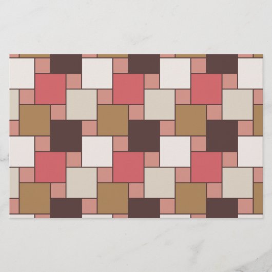 Pompoen Spice Weave Pattern Briefpapier (Voorkant)