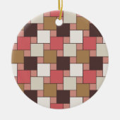 Pompoen Spice Weave Pattern Keramisch Ornament (Voorkant)