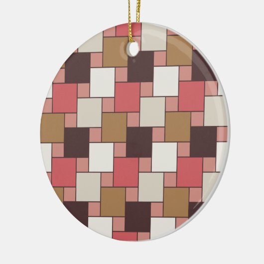 Pompoen Spice Weave Pattern Keramisch Ornament (Links)