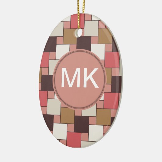 Pompoen Spice Weave Pattern Keramisch Ornament (Links)