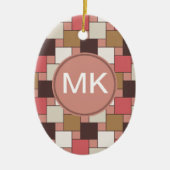 Pompoen Spice Weave Pattern Keramisch Ornament (Voorkant)