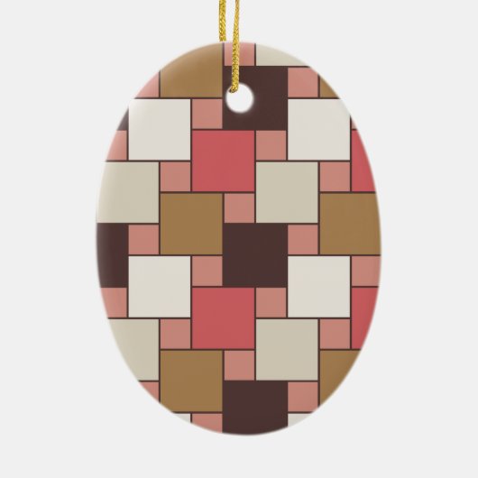 Pompoen Spice Weave Pattern Keramisch Ornament (Achterkant)