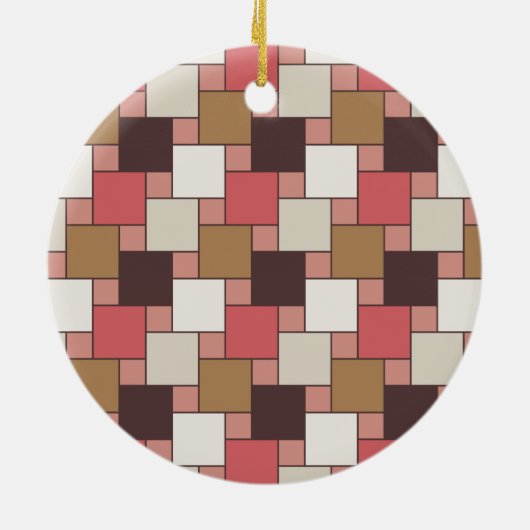 Pompoen Spice Weave Pattern Keramisch Ornament (Achterkant)