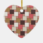 Pompoen Spice Weave Pattern Keramisch Ornament (Voorkant)