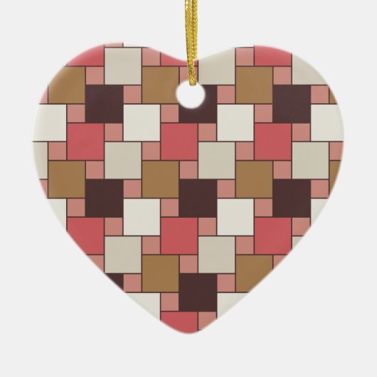 Pompoen Spice Weave Pattern Keramisch Ornament (Voorkant)