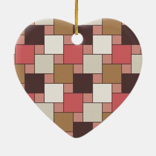 Pompoen Spice Weave Pattern Keramisch Ornament (Achterkant)