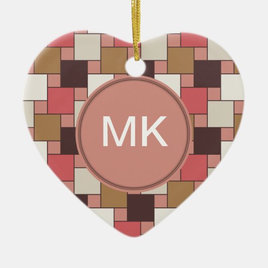 Pompoen Spice Weave Pattern Keramisch Ornament (Voorkant)