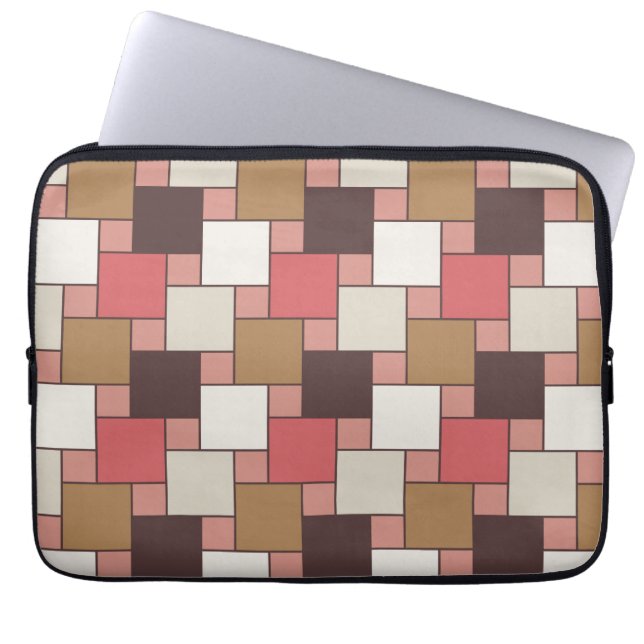Pompoen Spice Weave Pattern Laptop Sleeve (Voorkant)