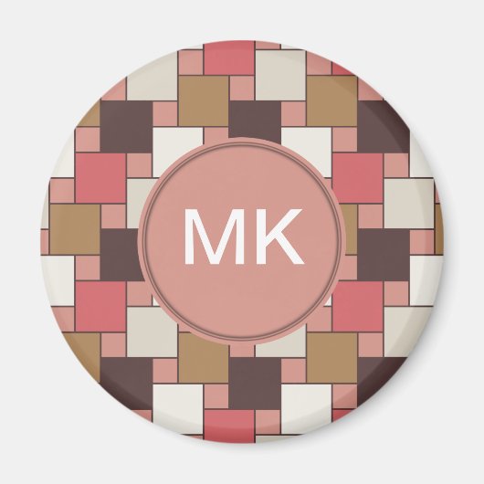 Pompoen Spice Weave Pattern Magneet (Voorkant)