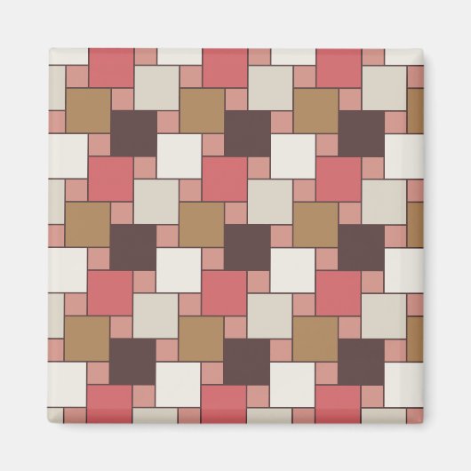 Pompoen Spice Weave Pattern Magneet (Voorkant)