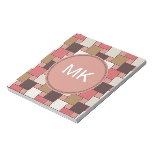 Pompoen Spice Weave Pattern Notitieblok (Linkerzijde)