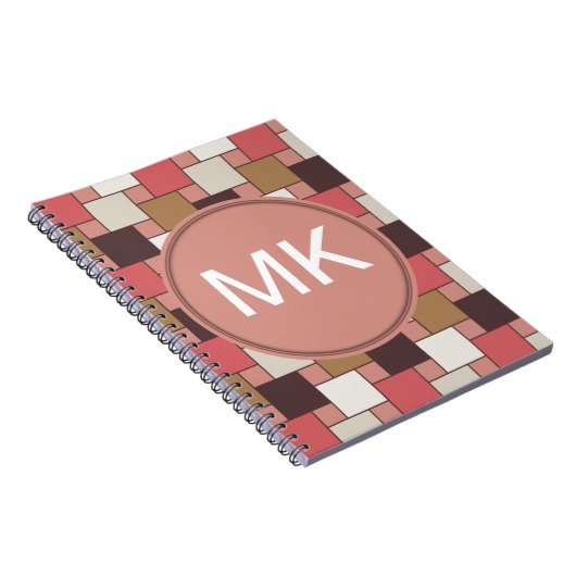 Pompoen Spice Weave Pattern Notitieboek (Rechterzijde)