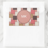 Pompoen Spice Weave Pattern Rechthoekige Sticker (Tas)