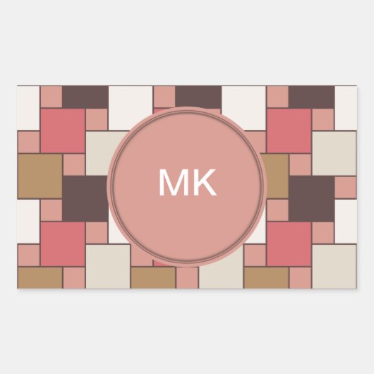 Pompoen Spice Weave Pattern Rechthoekige Sticker (Voorkant)