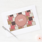 Pompoen Spice Weave Pattern Rechthoekige Sticker (Envelop)