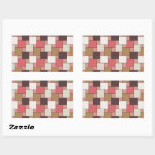 Pompoen Spice Weave Pattern Rechthoekige Sticker (Vel)