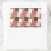 Pompoen Spice Weave Pattern Rechthoekige Sticker (Tas)