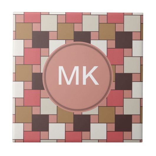 Pompoen Spice Weave Pattern Tegeltje (Voorkant)