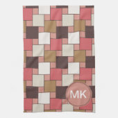 Pompoen Spice Weave Pattern Theedoek (Verticaal)