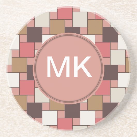 Pompoen Spice Weave Pattern Zandsteen Onderzetter (Voorkant)