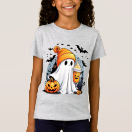 Pompoen-Spiced Cozy Spectre Meisje T-shirt