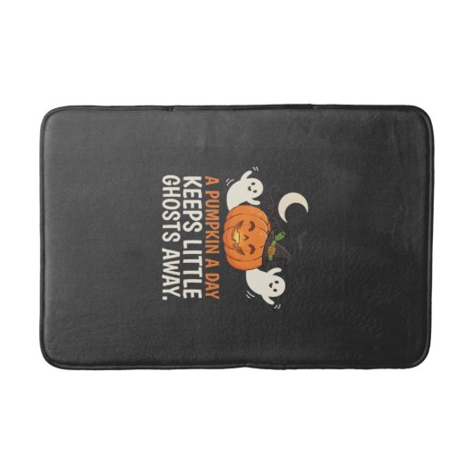 Pompoen Spook Halloween Citaat Ontwerp_1 Badmat (Voorkant)