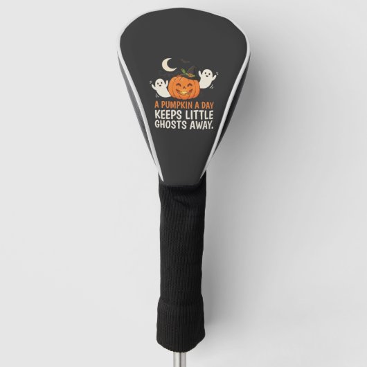 Pompoen Spook Halloween Citaat Ontwerp_1 Golfheadcover (Voorkant)