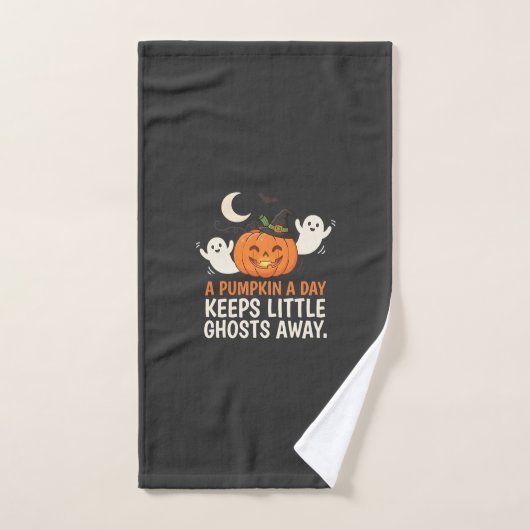 Pompoen Spook Halloween Citaat Ontwerp_1 Handdoek (Handdoek)