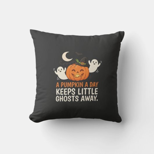 Pompoen Spook Halloween Citaat Ontwerp_1 Kussen (Voorkant)