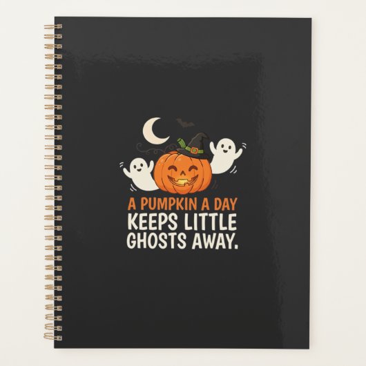 Pompoen Spook Halloween Citaat Ontwerp_1 Planner (Voorkant)