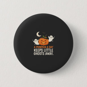 Pompoen Spook Halloween Citaat Ontwerp_1 Ronde Button 5,7 Cm
