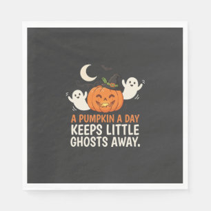 Pompoen Spook Halloween Citaat Ontwerp_1 Servet