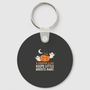 Pompoen Spook Halloween Citaat Ontwerp_1 Sleutelhanger