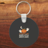 Pompoen Spook Halloween Citaat Ontwerp_1 Sleutelhanger (Voorkant)