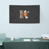 Pompoen Spook Halloween Citaat Ontwerp_1 Spandoek (Beurs)