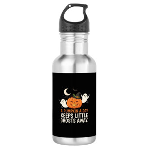 Pompoen Spook Halloween Citaat Ontwerp_1 Waterfles