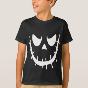 Pompoen Spooky Fun Creepy Jack op Lantern Face T-shirt