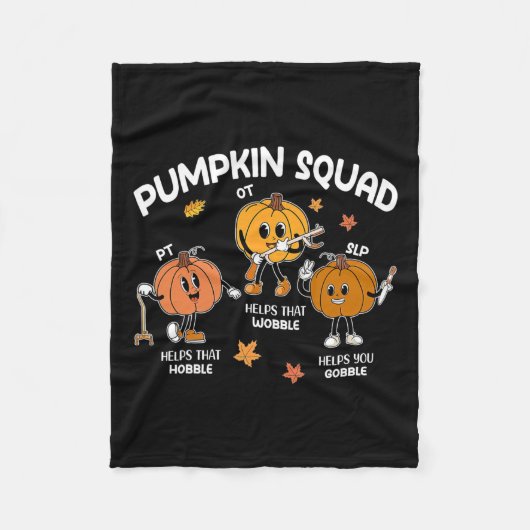 Pompoen Squad Ot SLP PT Team Thanksgiving Speech P Fleece Deken (Voorkant)