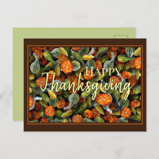 Pompoen, Squash Autumn Harvest Briefkaart (Voorkant / Achterkant)