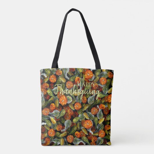 Pompoen, Squash Autumn Harvest Canvas tas (Achterkant)