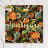 Pompoen, Squash Autumn Harvest Gift Label (Voorkant)