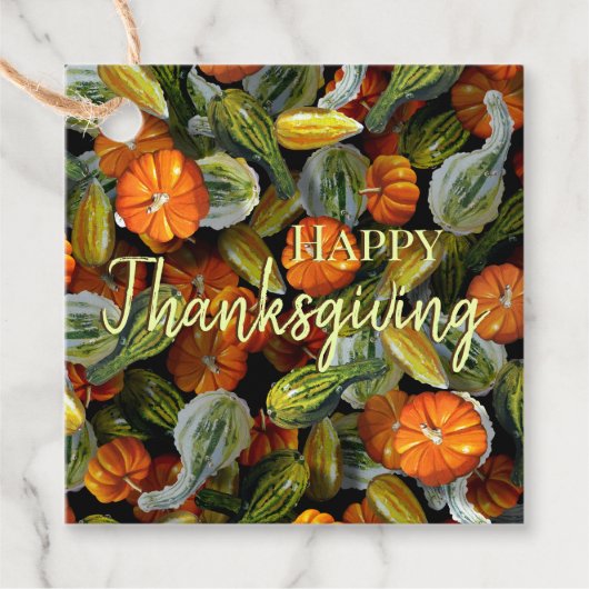 Pompoen, Squash Autumn Harvest Gift Label (Voorkant)