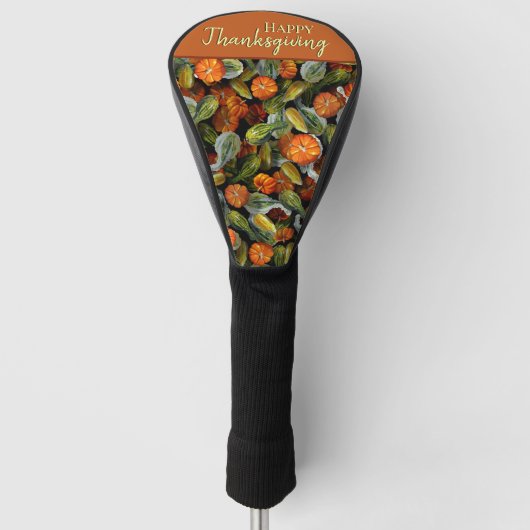 Pompoen, Squash Autumn Harvest Golf Head Hoesje Golfheadcover (Voorkant)