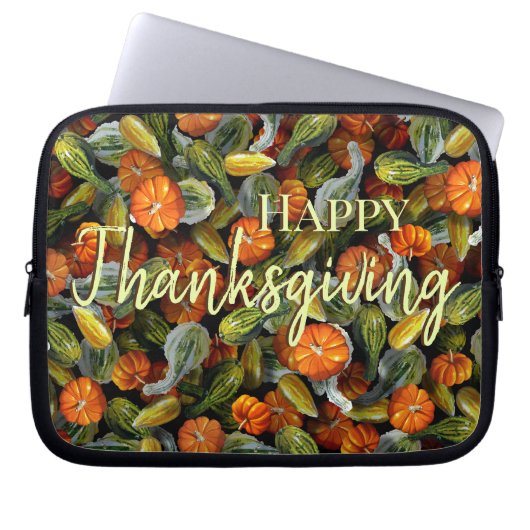 Pompoen, Squash Autumn Harvest Laptop Hoesje Laptop Sleeve (Voorkant)