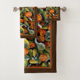 Pompoen, Squash Herfst Oogst Badhanddoeken Bad Handdoek