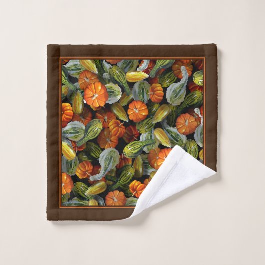 Pompoen, Squash Herfst Oogst Badhanddoeken Bad Handdoek (Wasdoekje)